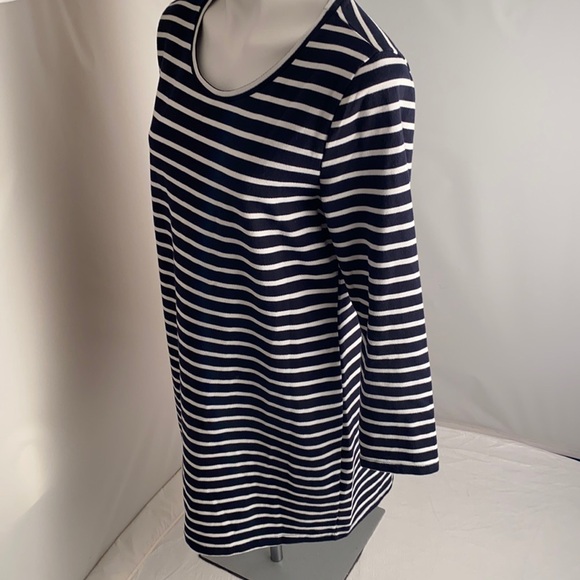 Paraphrase navy and white striped long sleeve dress - Picture 3 of 8